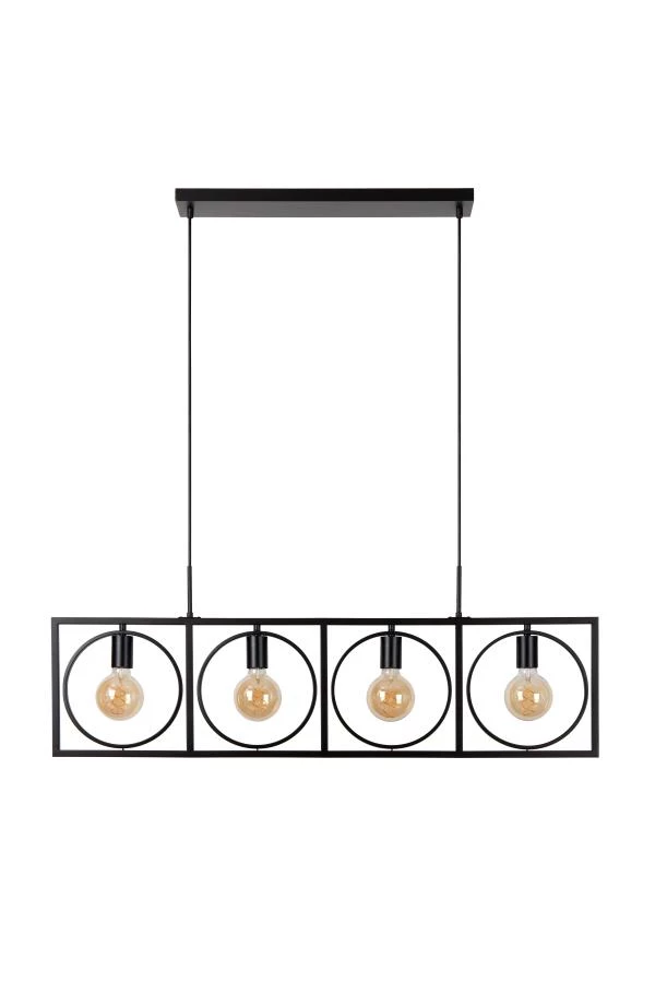 Lucide SUUS - Pendant light - 4xE27 - Black - turned off
